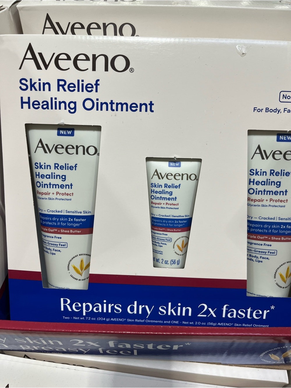 Aveeno Skin Relief Healing Ointment - for dry skin value pack
